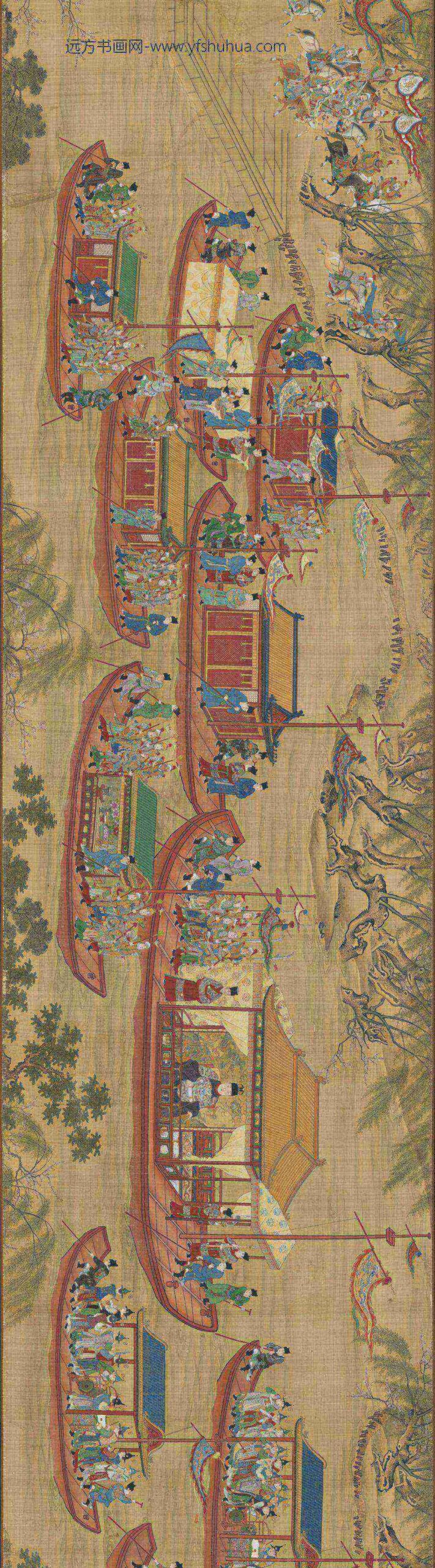 入跸图卷明人画绢本设色台北故宫博物院藏-_