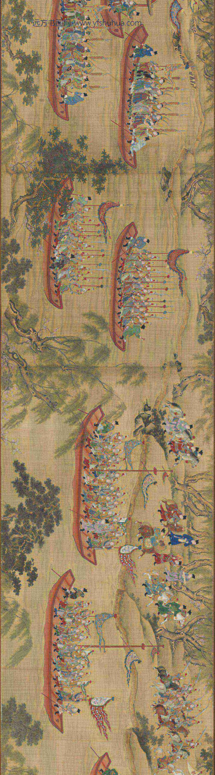 入跸图卷明人画绢本设色台北故宫博物院藏-_