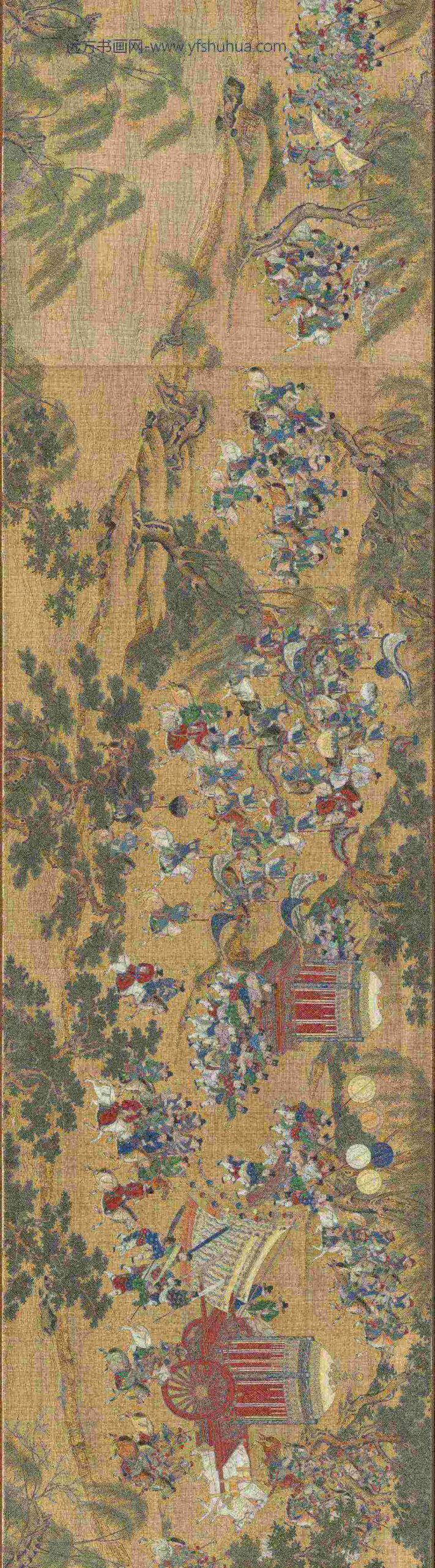 入跸图卷明人画绢本设色台北故宫博物院藏-_