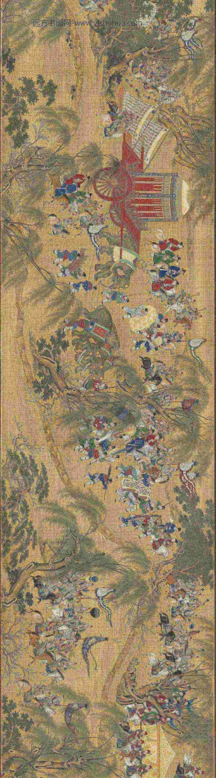 入跸图卷明人画绢本设色台北故宫博物院藏-_