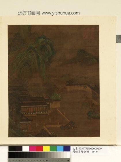 列朝名绘合册册 无款画阁远眺.jpg