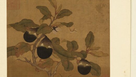 列朝名绘合册册 无款设色画茄.jpg