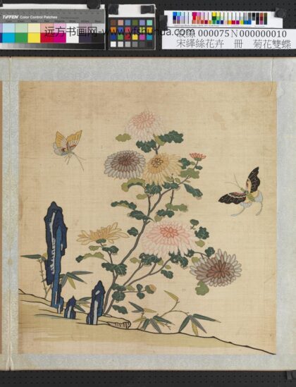 刻丝花卉册 菊花双蝶.jpg