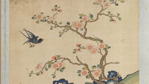 刻丝花卉册 飞燕迎春.jpg