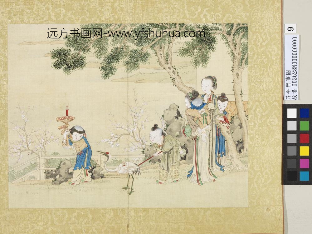 升平乐事图册-花烛鹤灯