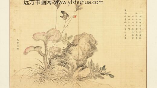 卉林胪瑞册 清人三秀呈祥.jpg