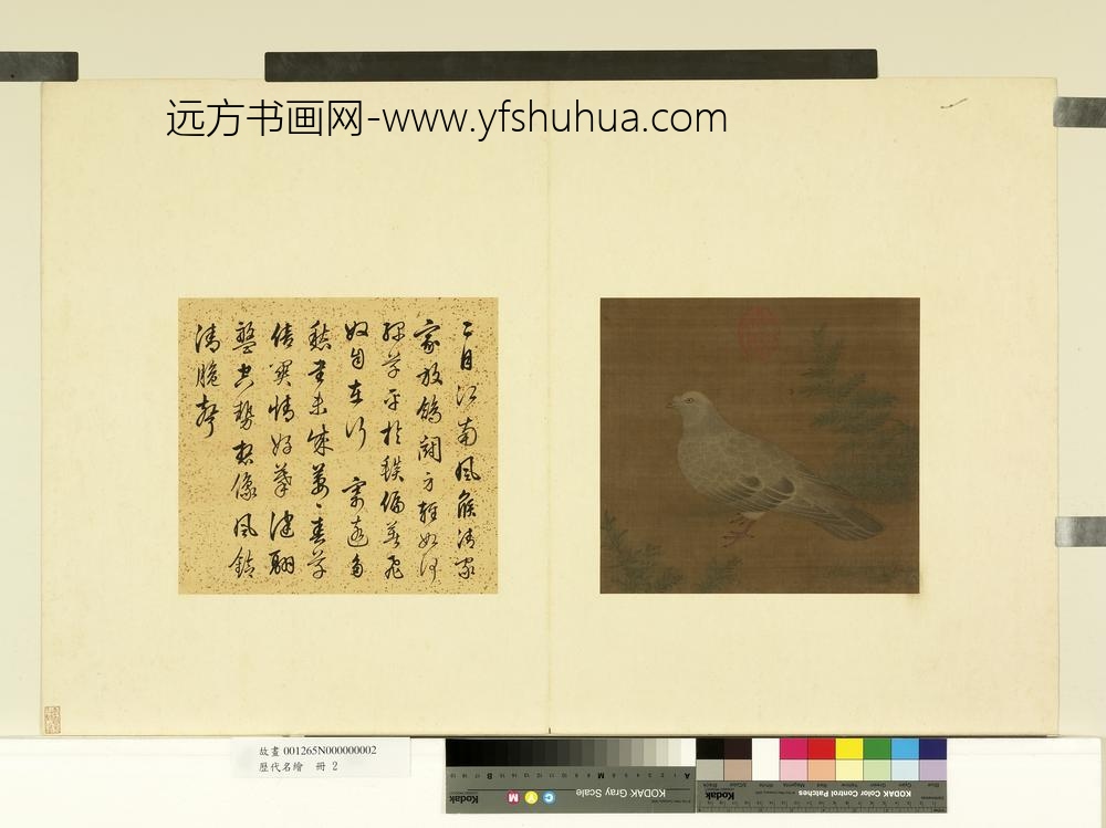 历代名绘册-□熙画鸽