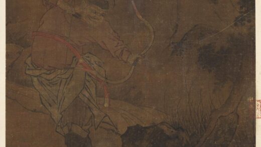 历代名绘册 无款射妖图.jpg
