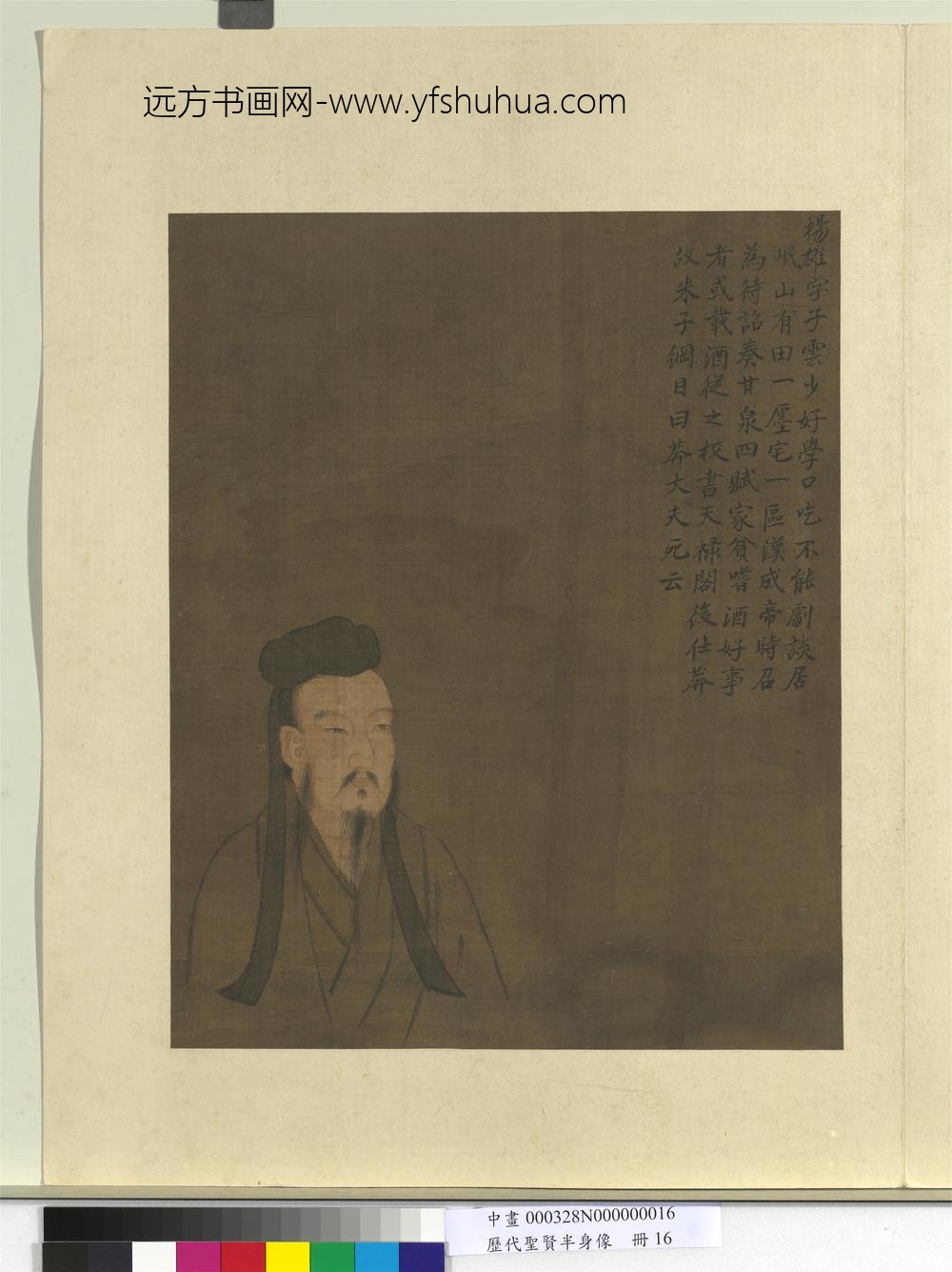 历代圣贤半身像册-扬雄