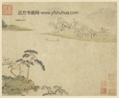 历代画幅集册 无款春溪放棹.jpg