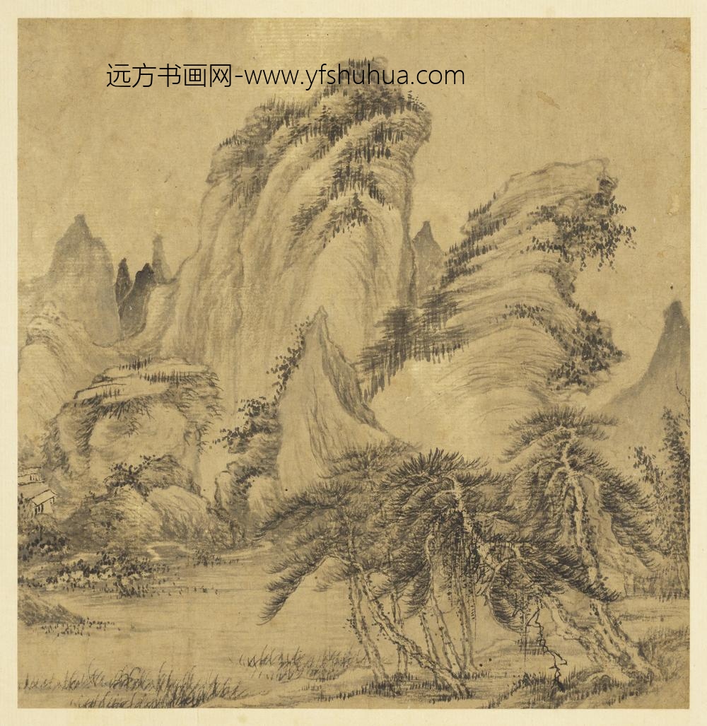 历代画幅集册-无款松石