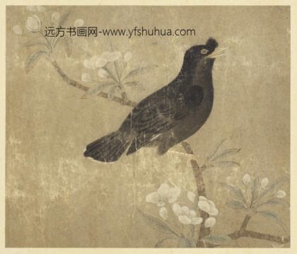 历代画幅集册 无款梨花鸲鹆.jpg