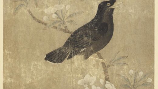 历代画幅集册 无款梨花鸲鹆.jpg