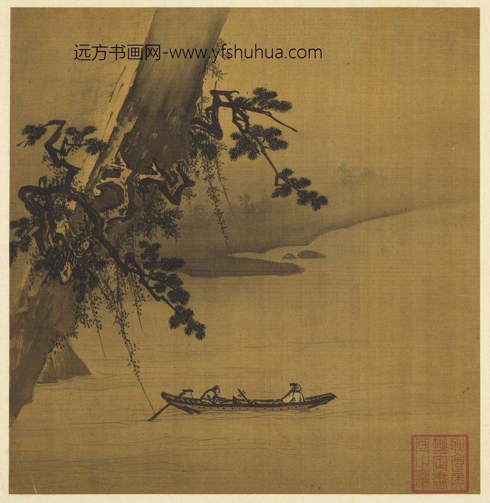 历代画幅集册-无款野渡图