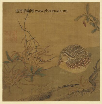 历代画幅集册册 无款鹌鹑.jpg