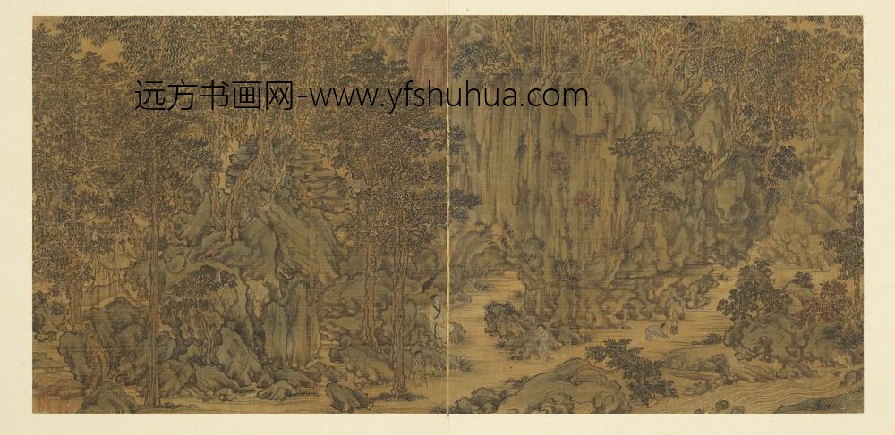 历朝名人图绘册-无款品泉图