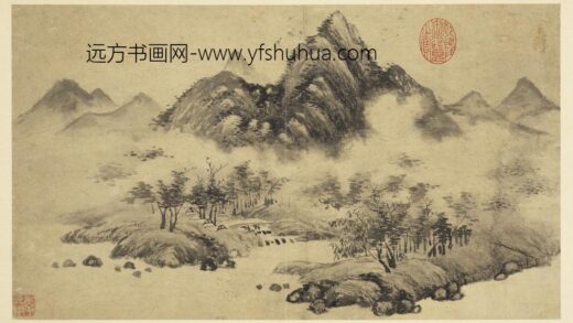 历朝名人图绘册 无款秋山雨霁.jpg