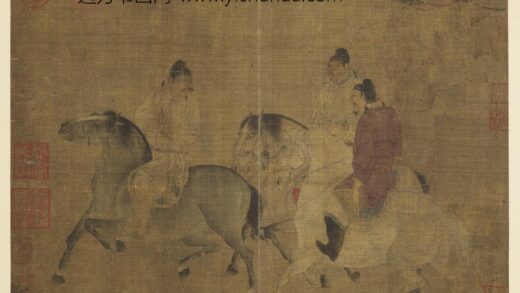 历朝名人图绘册 无款试马图.jpg