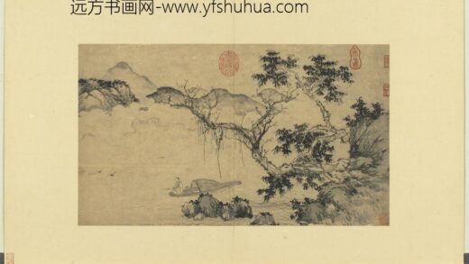 历朝名绘册 明盛着秋江钓艇.jpg