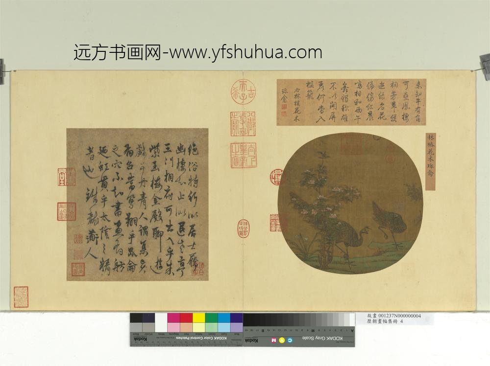 历朝画幅集册册-宋林椿花木珍禽