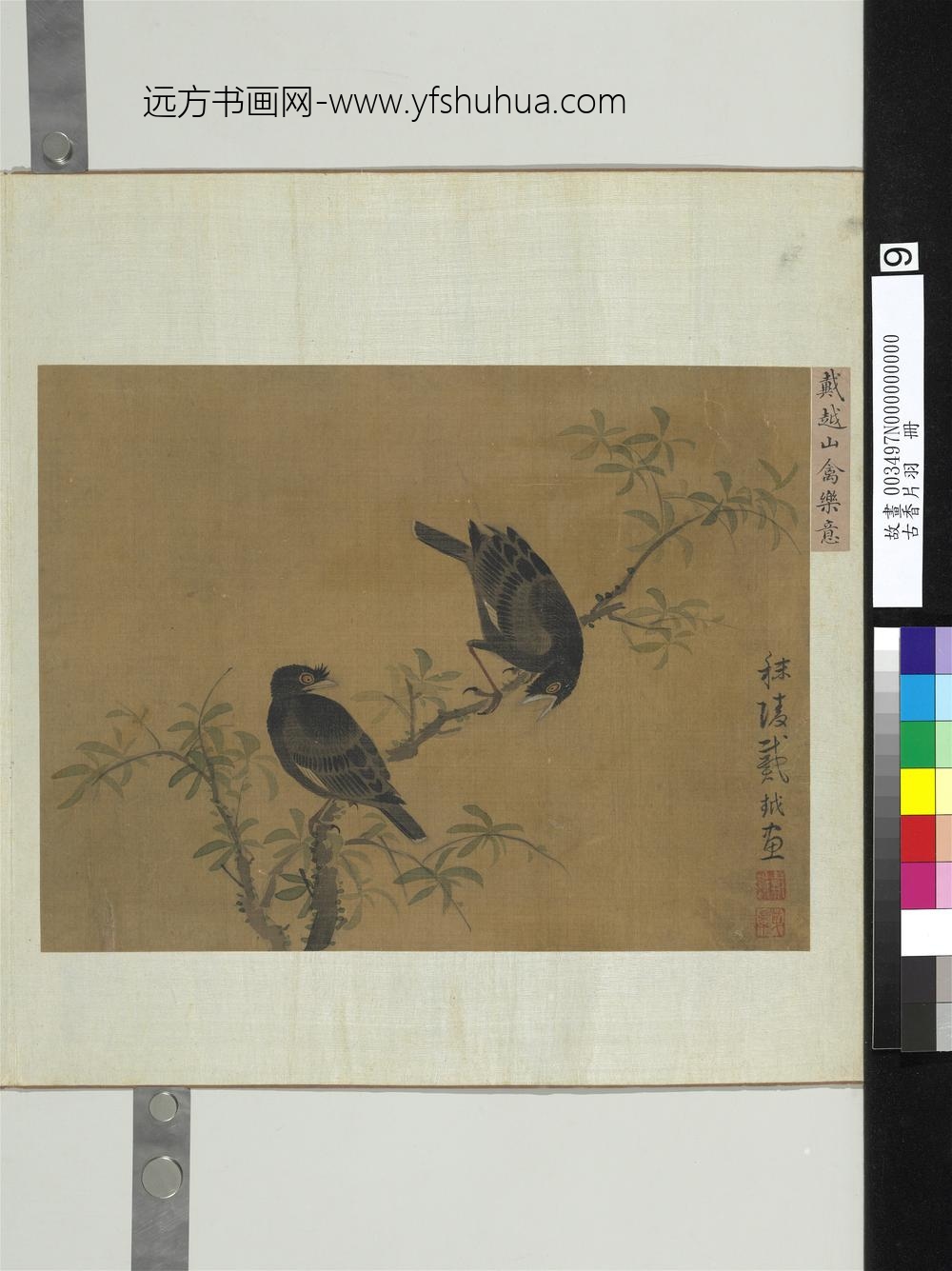 古香片羽册-戴越山禽乐意