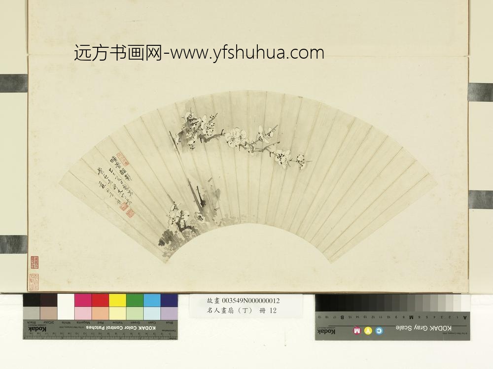 名人画扇（丁）册清范廷镇暗香疏影