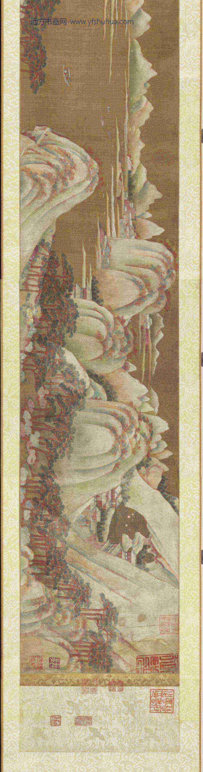 唐杨升画山水卷_