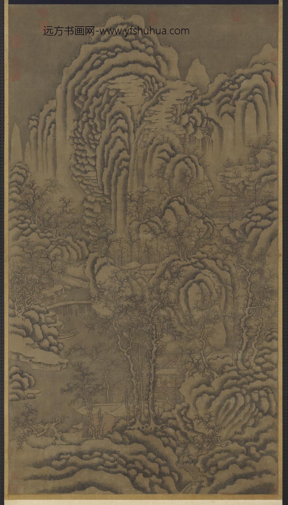 宋人万山积雪轴