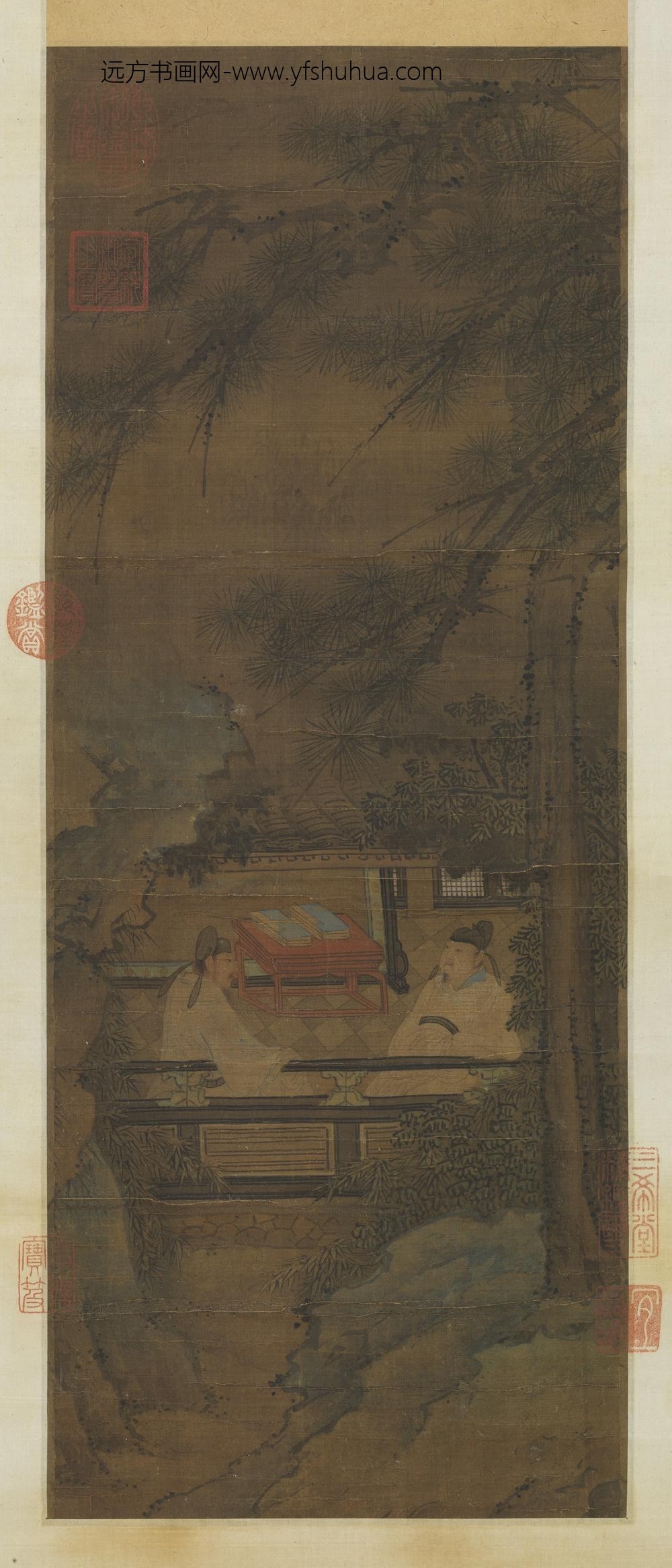 宋人松溪书屋轴