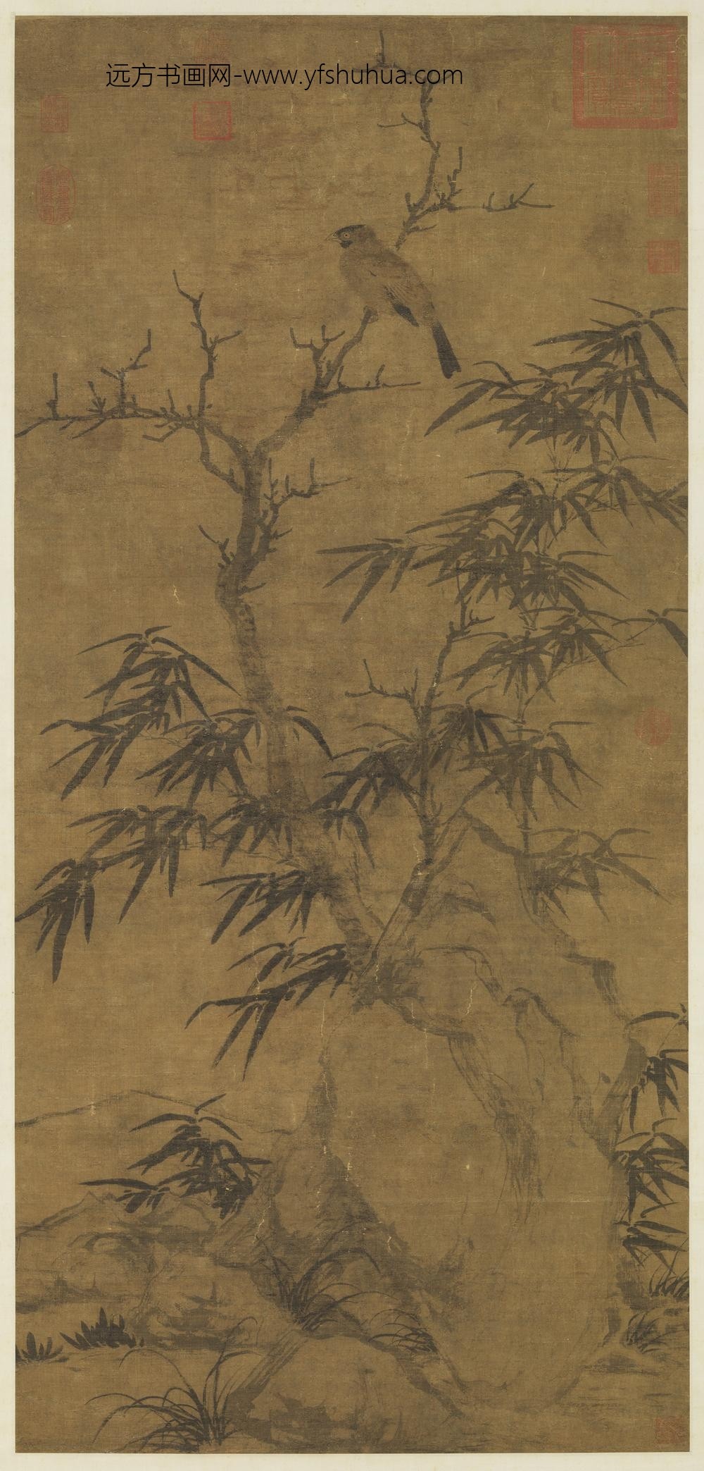 宋人枯木竹石轴