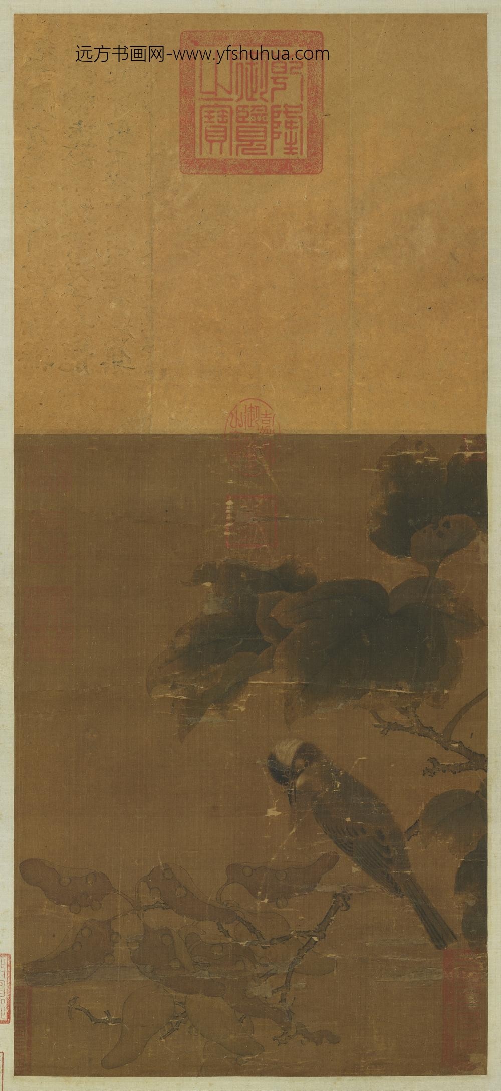 宋人桐实修翎轴