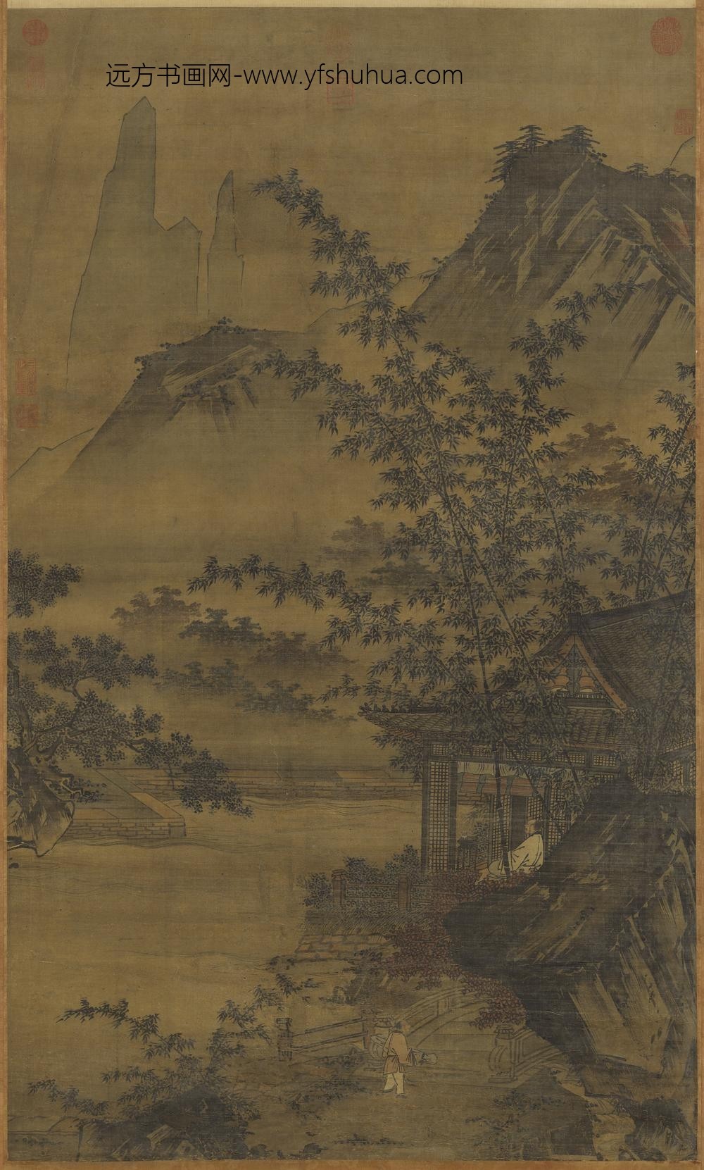 宋人水亭琴兴轴