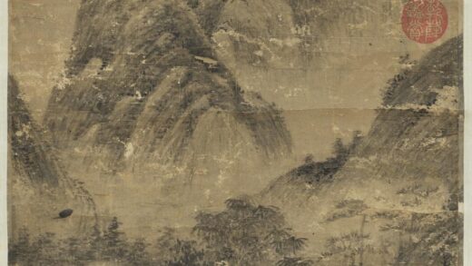 宋人溪桥林屋图轴.jpg