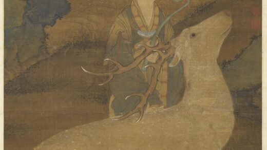 宋人画仙岩寿鹿轴.jpg