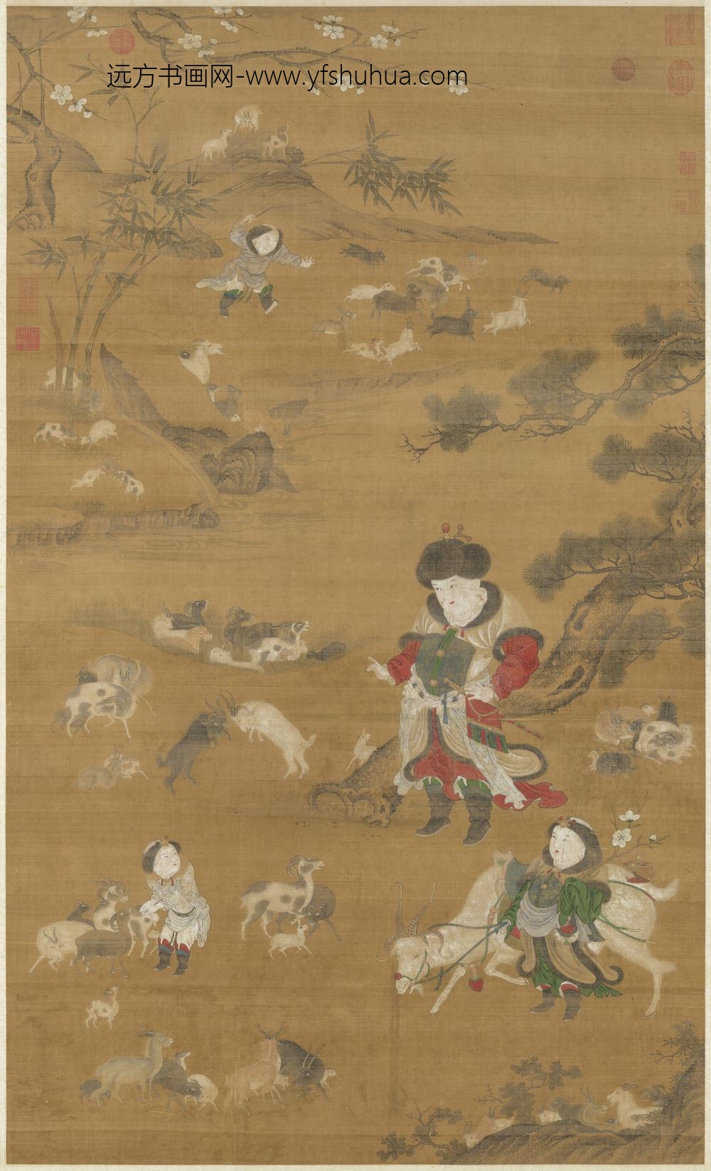 宋人画吉祥开泰图轴