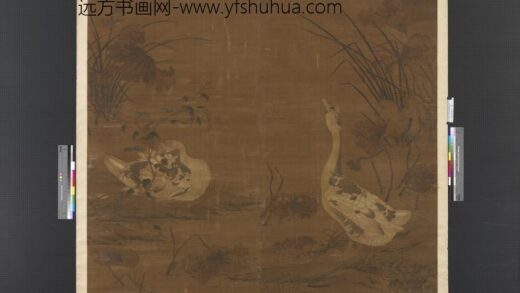 宋人画秋塘双雁轴.jpg
