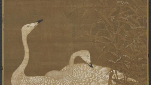 宋人画雪芦双雁轴.jpg