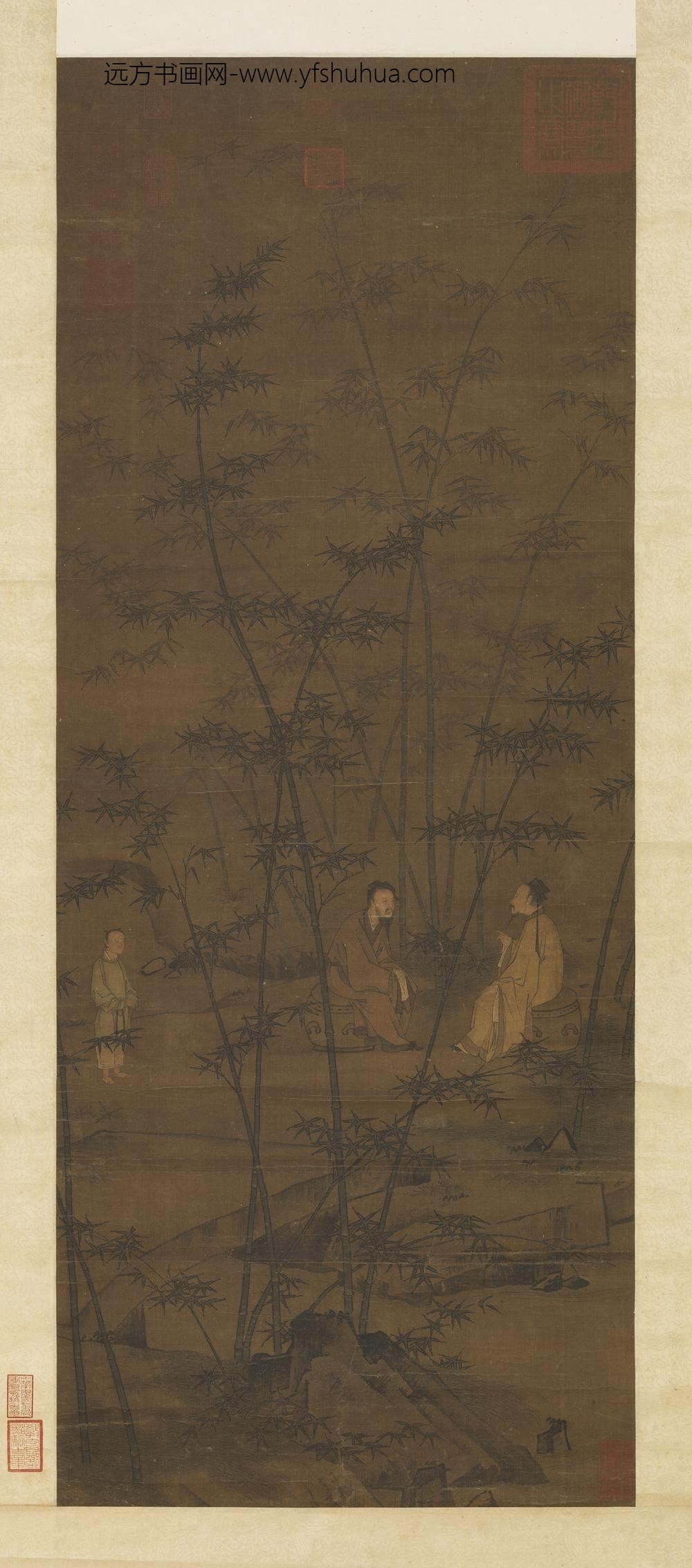 宋人竹林清话轴