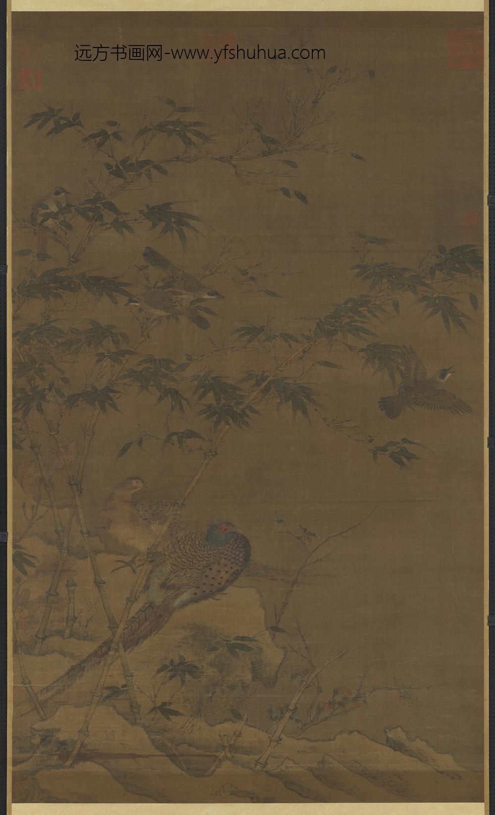 宋人翠竹翎毛轴