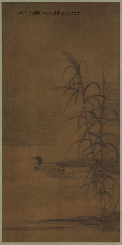 宋人芦汀双鸭轴宋人芦汀双鸭轴.jpg