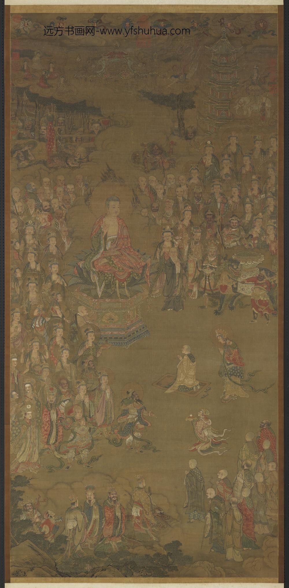 宋人长生法会图轴