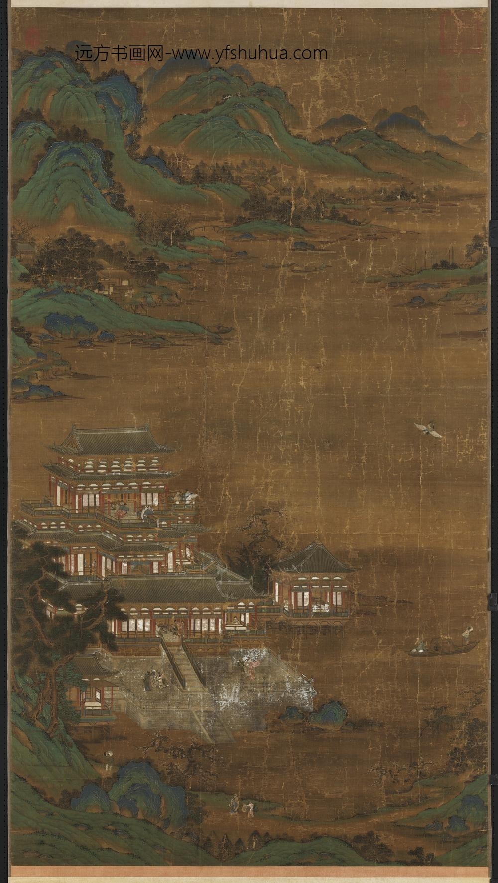 宋人黄鹤楼图轴