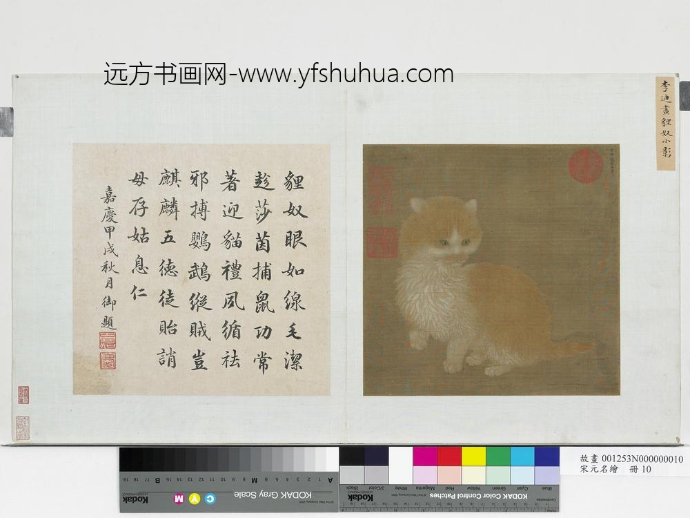 宋元名绘册-宋李迪画狸奴小影