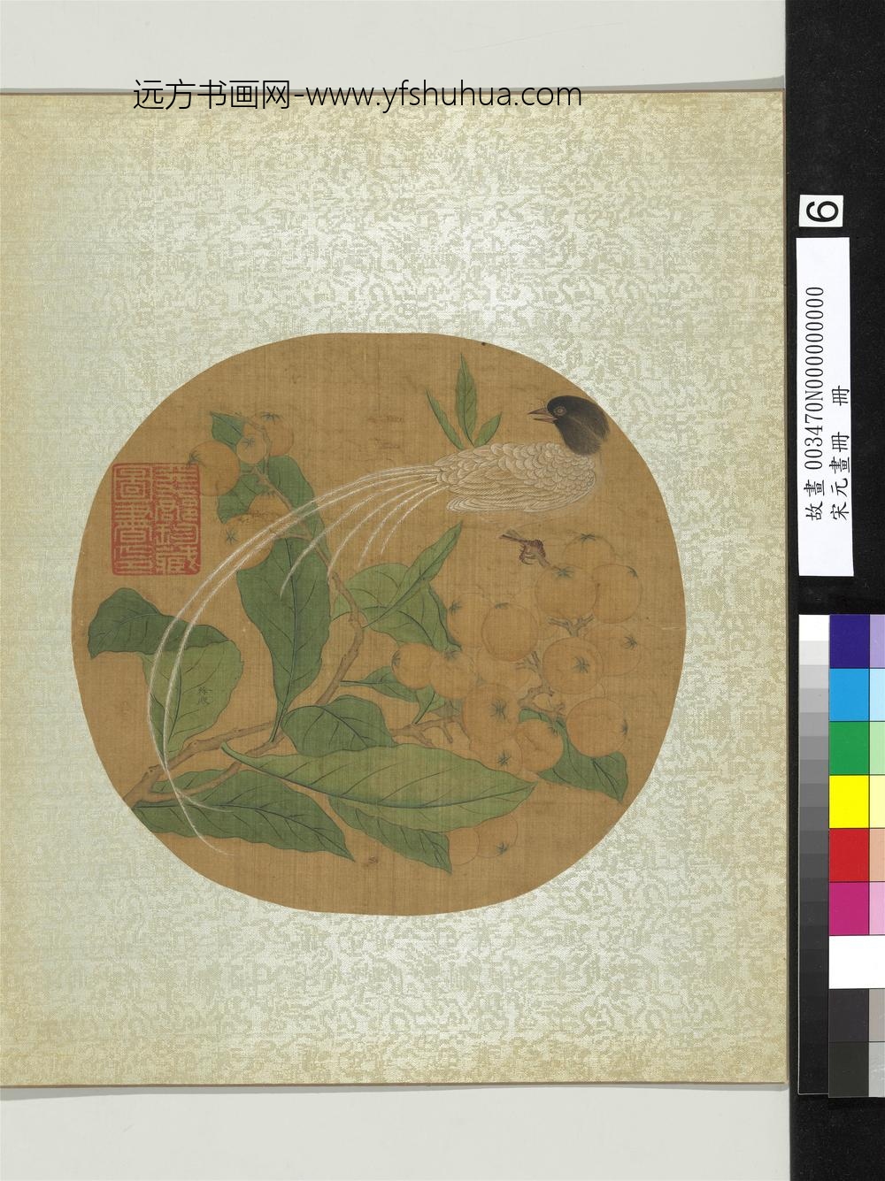 宋元画册册-五代南唐徐熙枇杷白鹇