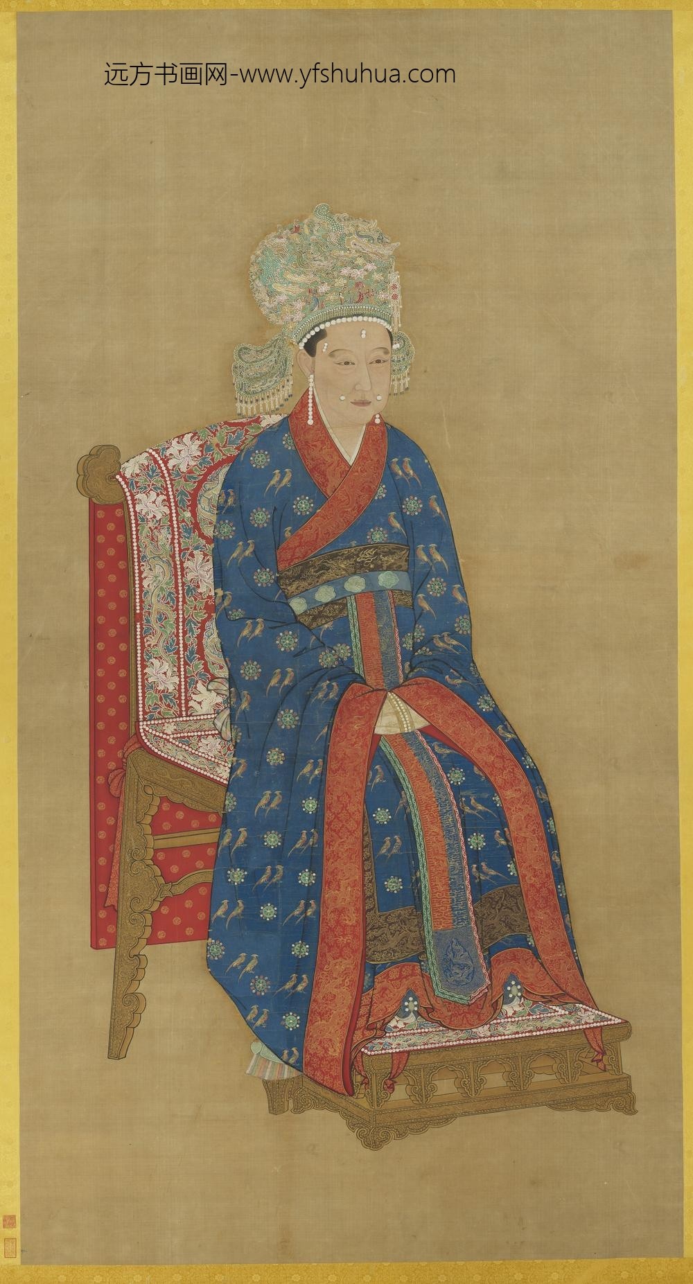 宋光宗后坐像轴