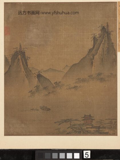 宋叶肖岩西湖十景图册 两峰插云.jpg