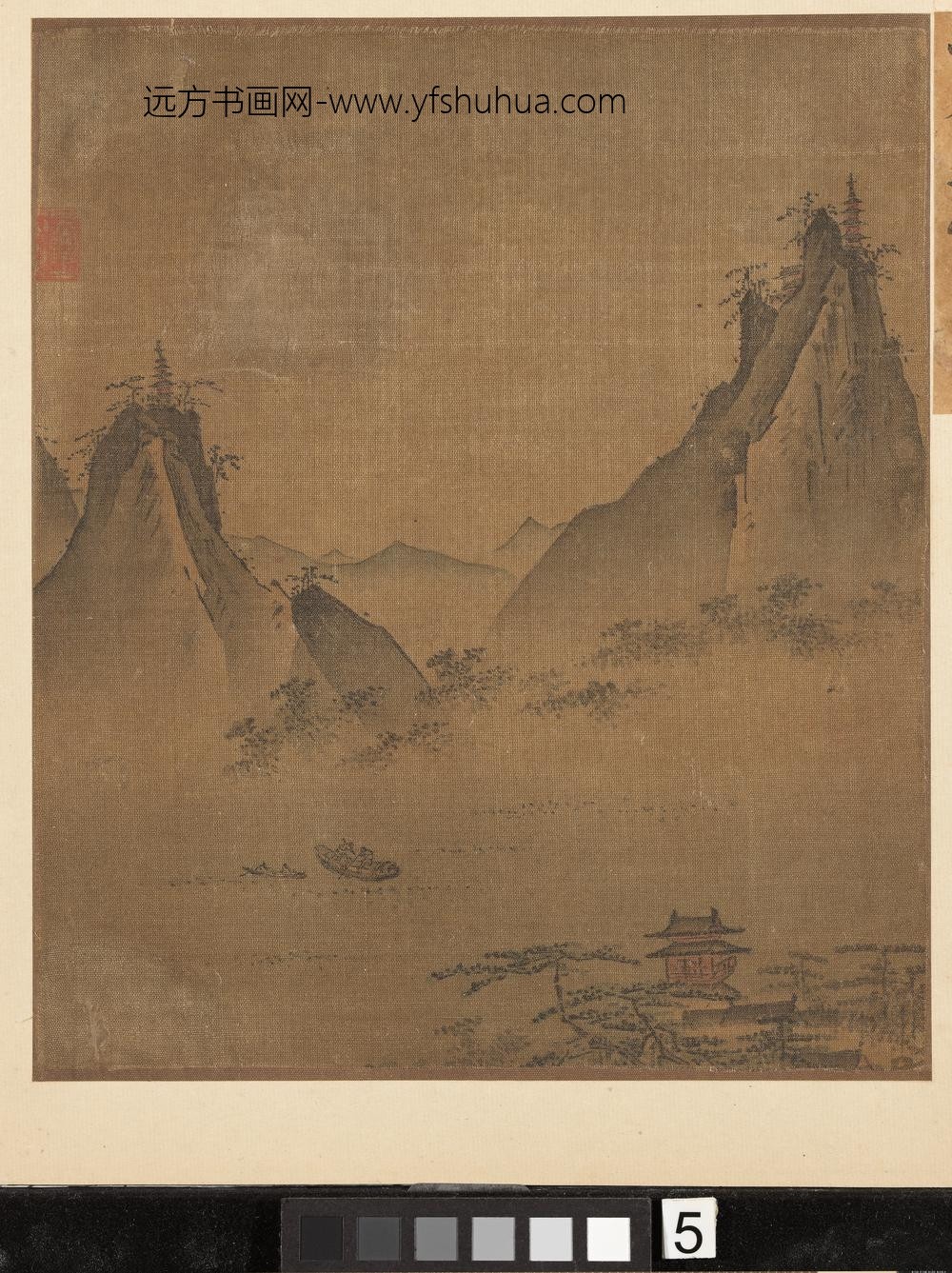 宋叶肖岩西湖十景图册-两峰插云