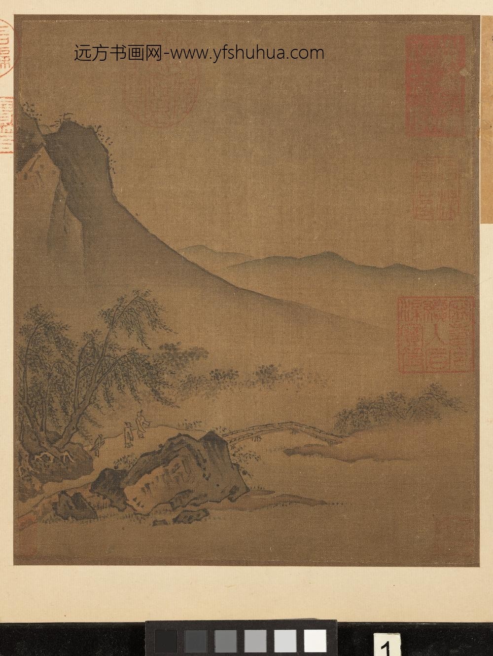 宋叶肖岩西湖十景图册-苏堤春晓