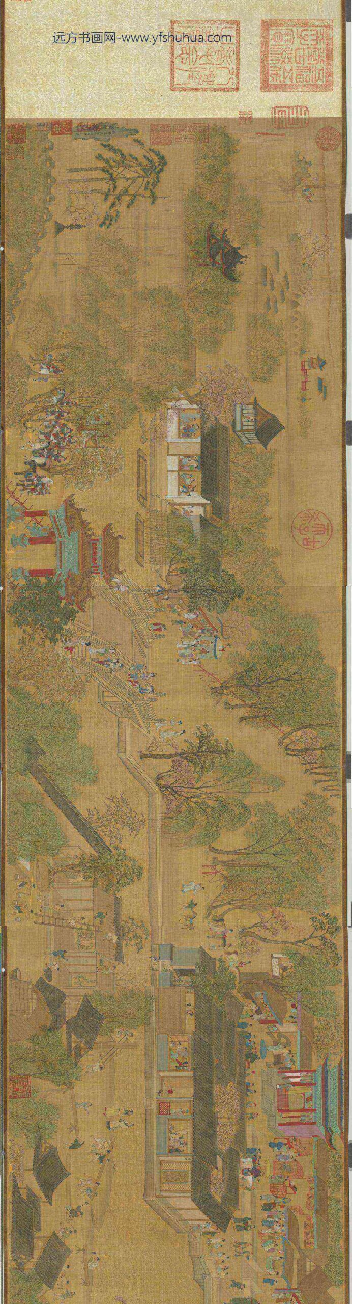 宋张择端清明易简图卷_