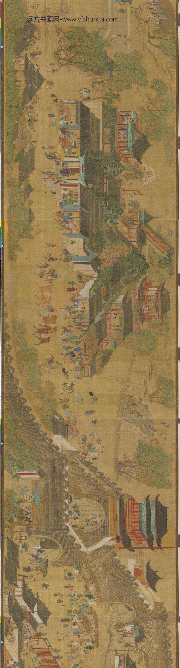 宋张择端清明易简图卷_